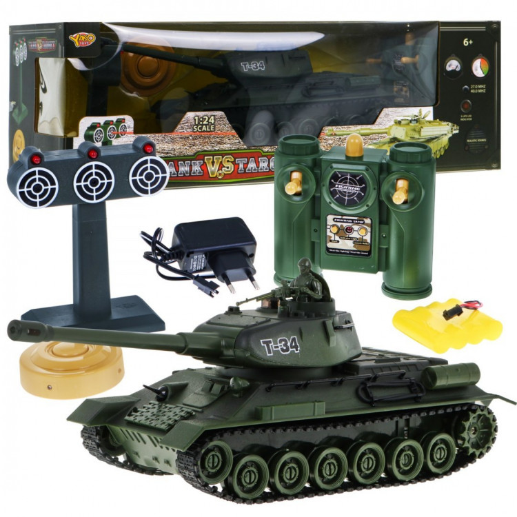 Tank R/C T-34 1:24 so zvukovými a svetelnými efektami